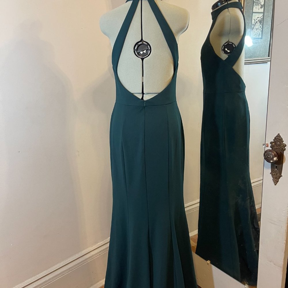 BHLDN Serephina Crepe Maxi Dress (Forest Green) - Picture 5 of 11